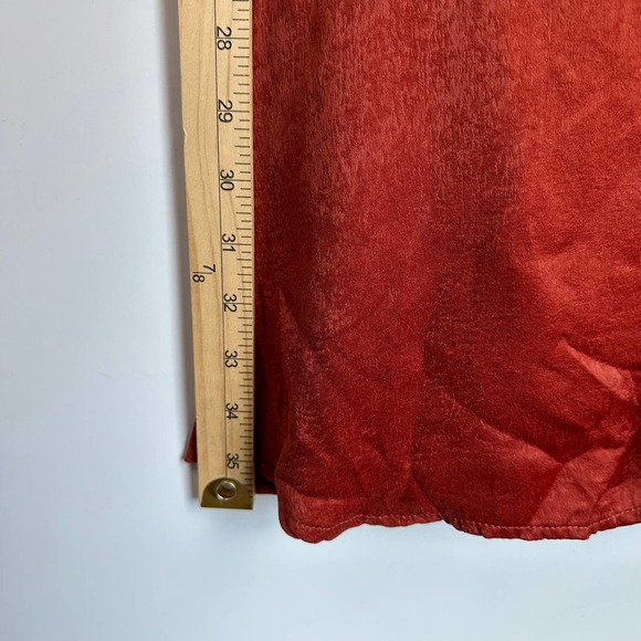 Lulus Marabel Rust Orange Satin Slit Backless Cami Midi Dress XS - Picture 10 of 15